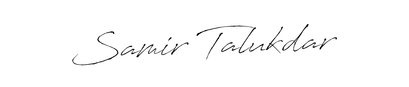 How to make Samir Talukdar name signature. Use Antro_Vectra style for creating short signs online. This is the latest handwritten sign. Samir Talukdar signature style 6 images and pictures png