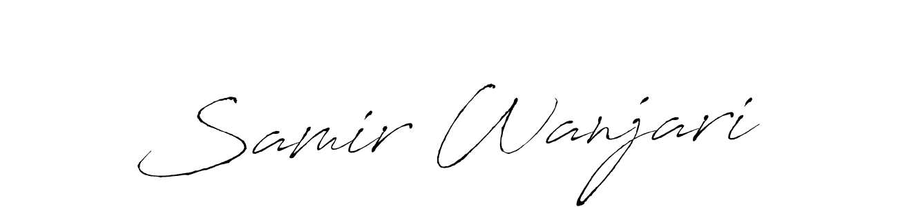 Design your own signature with our free online signature maker. With this signature software, you can create a handwritten (Antro_Vectra) signature for name Samir Wanjari. Samir Wanjari signature style 6 images and pictures png