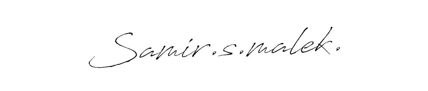 The best way (Antro_Vectra) to make a short signature is to pick only two or three words in your name. The name Samir.s.malek. include a total of six letters. For converting this name. Samir.s.malek. signature style 6 images and pictures png