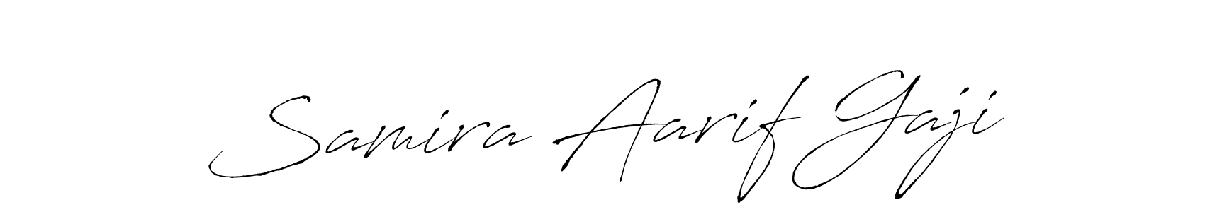 This is the best signature style for the Samira Aarif Gaji name. Also you like these signature font (Antro_Vectra). Mix name signature. Samira Aarif Gaji signature style 6 images and pictures png
