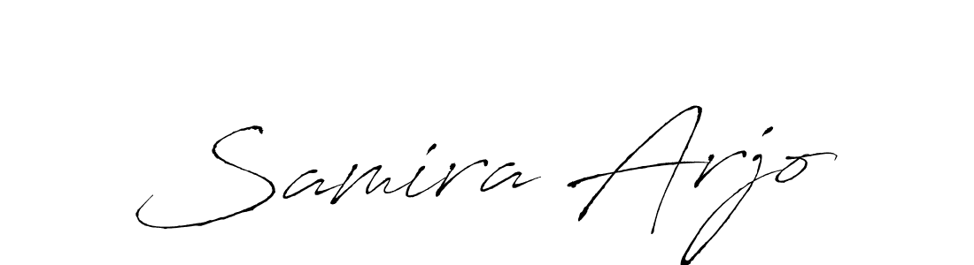 How to make Samira Arjo name signature. Use Antro_Vectra style for creating short signs online. This is the latest handwritten sign. Samira Arjo signature style 6 images and pictures png