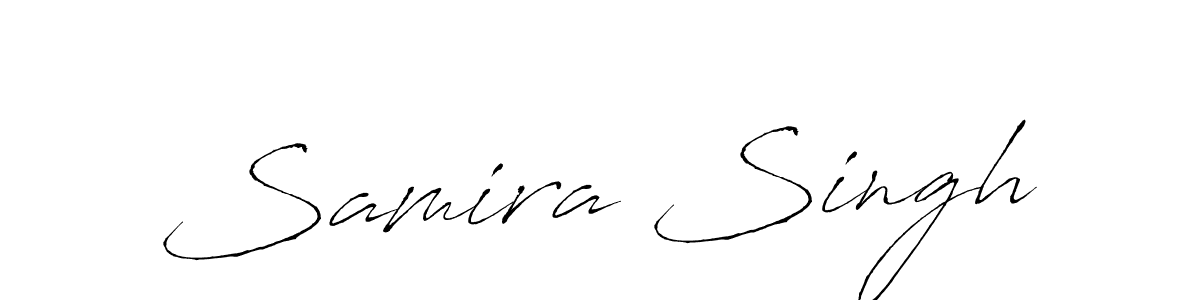 Make a beautiful signature design for name Samira Singh. With this signature (Antro_Vectra) style, you can create a handwritten signature for free. Samira Singh signature style 6 images and pictures png