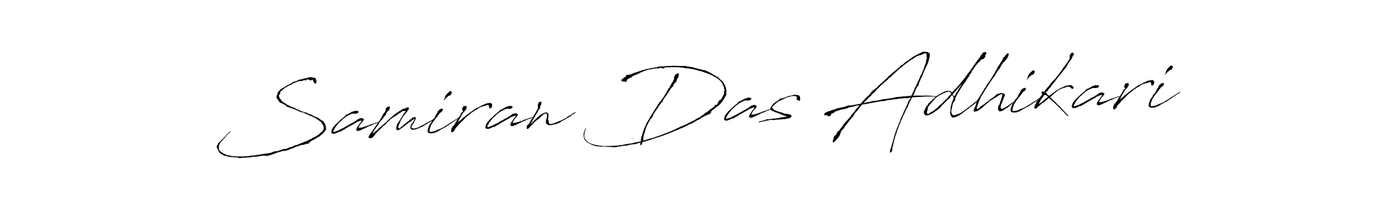 How to make Samiran Das Adhikari name signature. Use Antro_Vectra style for creating short signs online. This is the latest handwritten sign. Samiran Das Adhikari signature style 6 images and pictures png