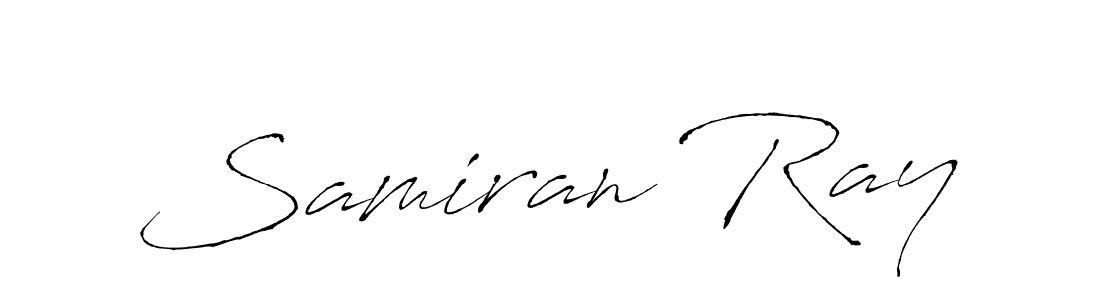 Make a beautiful signature design for name Samiran Ray. With this signature (Antro_Vectra) style, you can create a handwritten signature for free. Samiran Ray signature style 6 images and pictures png