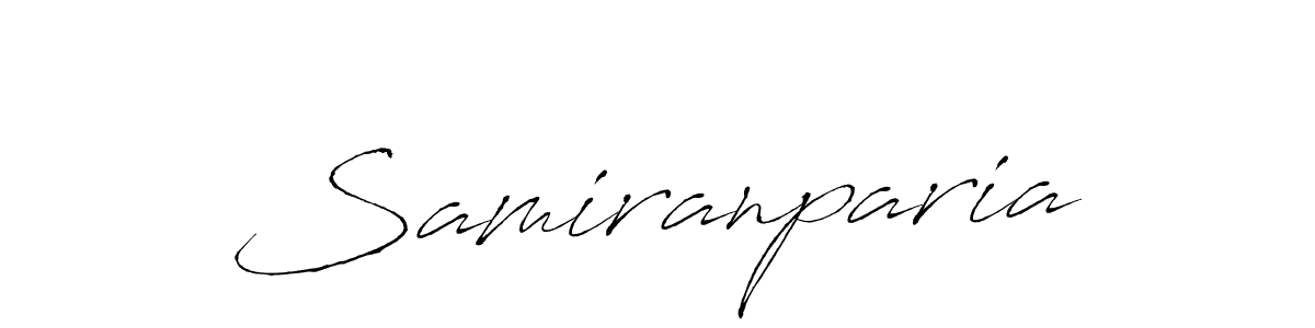 The best way (Antro_Vectra) to make a short signature is to pick only two or three words in your name. The name Samiranparia include a total of six letters. For converting this name. Samiranparia signature style 6 images and pictures png