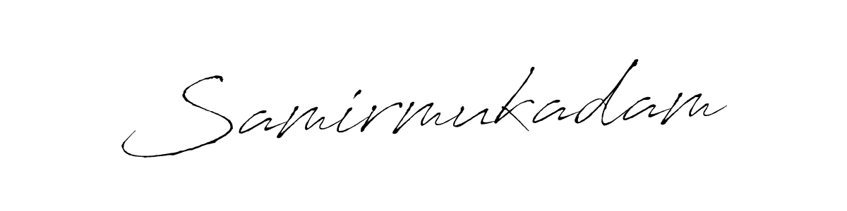 You should practise on your own different ways (Antro_Vectra) to write your name (Samirmukadam) in signature. don't let someone else do it for you. Samirmukadam signature style 6 images and pictures png