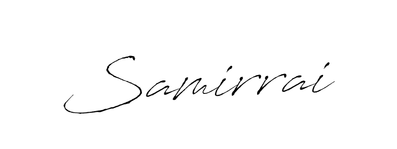 Use a signature maker to create a handwritten signature online. With this signature software, you can design (Antro_Vectra) your own signature for name Samirrai. Samirrai signature style 6 images and pictures png