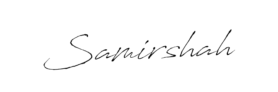 Use a signature maker to create a handwritten signature online. With this signature software, you can design (Antro_Vectra) your own signature for name Samirshah. Samirshah signature style 6 images and pictures png