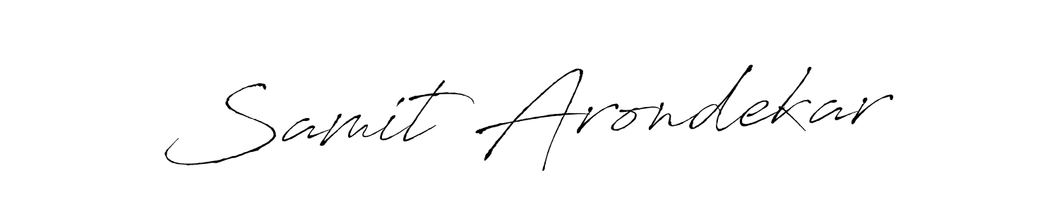 Samit Arondekar stylish signature style. Best Handwritten Sign (Antro_Vectra) for my name. Handwritten Signature Collection Ideas for my name Samit Arondekar. Samit Arondekar signature style 6 images and pictures png