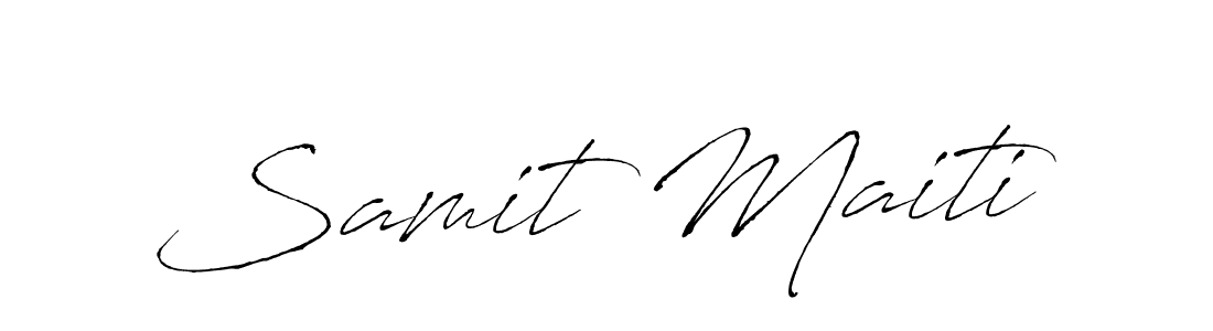 The best way (Antro_Vectra) to make a short signature is to pick only two or three words in your name. The name Samit Maiti include a total of six letters. For converting this name. Samit Maiti signature style 6 images and pictures png