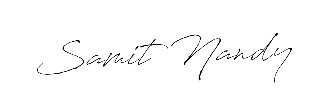 Make a beautiful signature design for name Samit Nandy. With this signature (Antro_Vectra) style, you can create a handwritten signature for free. Samit Nandy signature style 6 images and pictures png