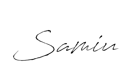 Make a beautiful signature design for name Samiu. With this signature (Antro_Vectra) style, you can create a handwritten signature for free. Samiu signature style 6 images and pictures png