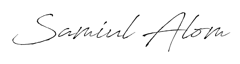 Download transparent PNG signature for name Samiul Alom styled with Antro_Vectra font. Ready to paste directly into PDF and Word agreements. Samiul Alom signature style 6 images and pictures png