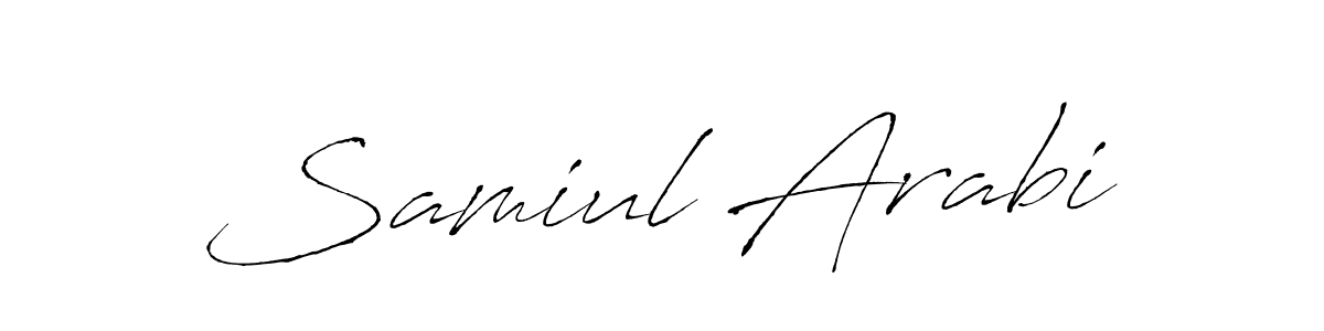 Create a beautiful signature design for name Samiul Arabi. With this signature (Antro_Vectra) fonts, you can make a handwritten signature for free. Samiul Arabi signature style 6 images and pictures png
