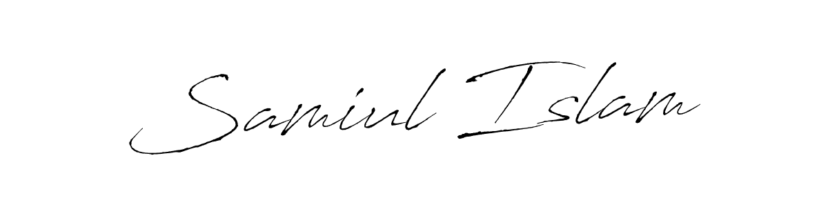 Design your own signature with our free online signature maker. With this signature software, you can create a handwritten (Antro_Vectra) signature for name Samiul Islam. Samiul Islam signature style 6 images and pictures png