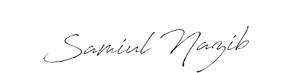 Also You can easily find your signature by using the search form. We will create Samiul Nazib name handwritten signature images for you free of cost using Antro_Vectra sign style. Samiul Nazib signature style 6 images and pictures png