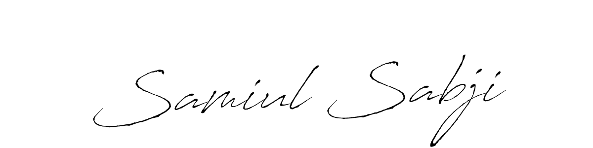 Create a beautiful signature design for name Samiul Sabji. With this signature (Antro_Vectra) fonts, you can make a handwritten signature for free. Samiul Sabji signature style 6 images and pictures png