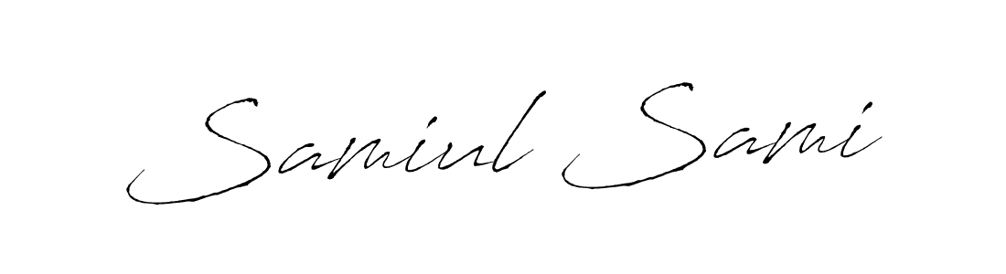 Design your own signature with our free online signature maker. With this signature software, you can create a handwritten (Antro_Vectra) signature for name Samiul Sami. Samiul Sami signature style 6 images and pictures png