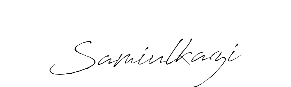 if you are searching for the best signature style for your name Samiulkazi. so please give up your signature search. here we have designed multiple signature styles  using Antro_Vectra. Samiulkazi signature style 6 images and pictures png