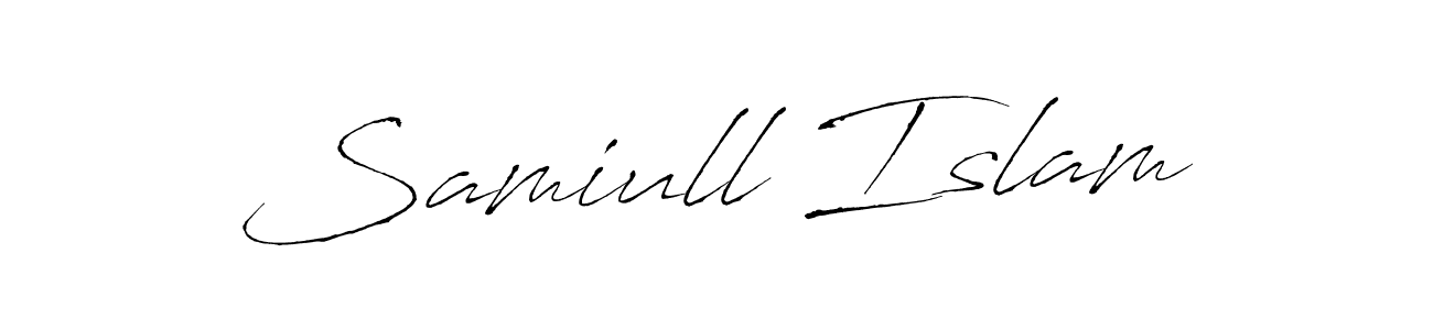 Make a beautiful signature design for name Samiull Islam. With this signature (Antro_Vectra) style, you can create a handwritten signature for free. Samiull Islam signature style 6 images and pictures png