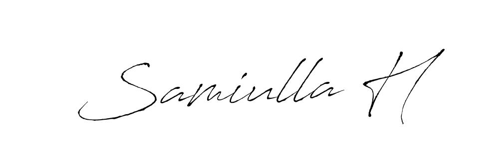 You can use this online signature creator to create a handwritten signature for the name Samiulla H. This is the best online autograph maker. Samiulla H signature style 6 images and pictures png