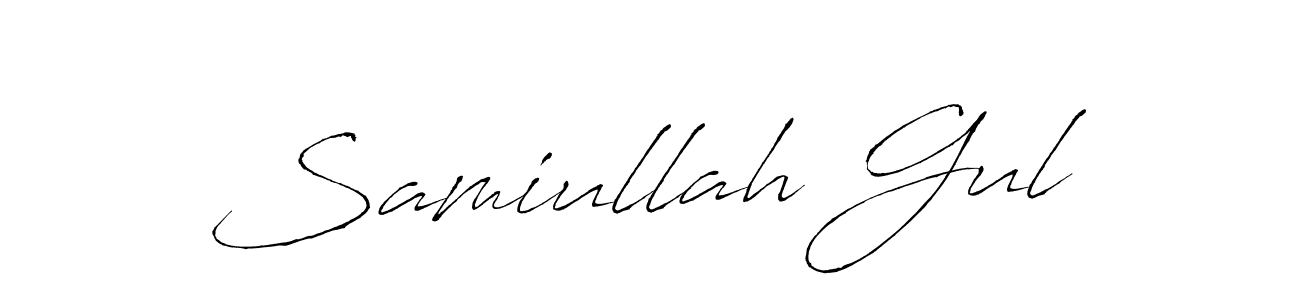 Samiullah Gul stylish signature style. Best Handwritten Sign (Antro_Vectra) for my name. Handwritten Signature Collection Ideas for my name Samiullah Gul. Samiullah Gul signature style 6 images and pictures png