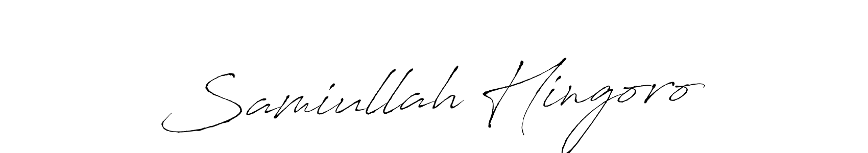 How to make Samiullah Hingoro signature? Antro_Vectra is a professional autograph style. Create handwritten signature for Samiullah Hingoro name. Samiullah Hingoro signature style 6 images and pictures png