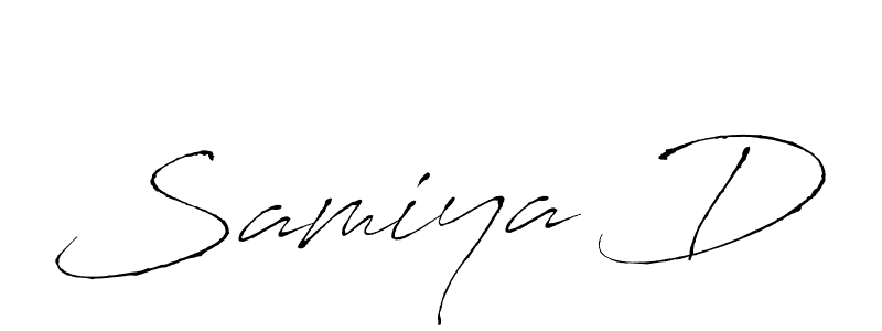 You should practise on your own different ways (Antro_Vectra) to write your name (Samiya D) in signature. don't let someone else do it for you. Samiya D signature style 6 images and pictures png