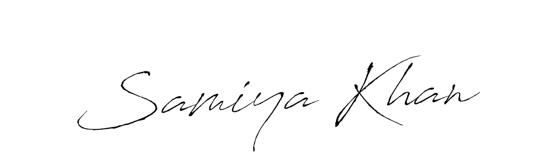 How to make Samiya Khan name signature. Use Antro_Vectra style for creating short signs online. This is the latest handwritten sign. Samiya Khan signature style 6 images and pictures png