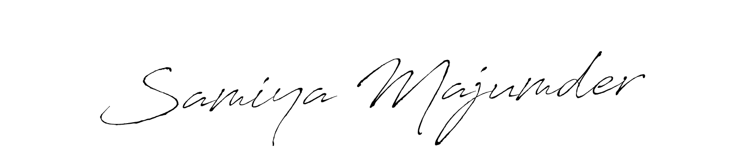 Antro_Vectra is a professional signature style that is perfect for those who want to add a touch of class to their signature. It is also a great choice for those who want to make their signature more unique. Get Samiya Majumder name to fancy signature for free. Samiya Majumder signature style 6 images and pictures png