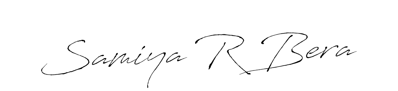 Make a beautiful signature design for name Samiya R Bera. With this signature (Antro_Vectra) style, you can create a handwritten signature for free. Samiya R Bera signature style 6 images and pictures png