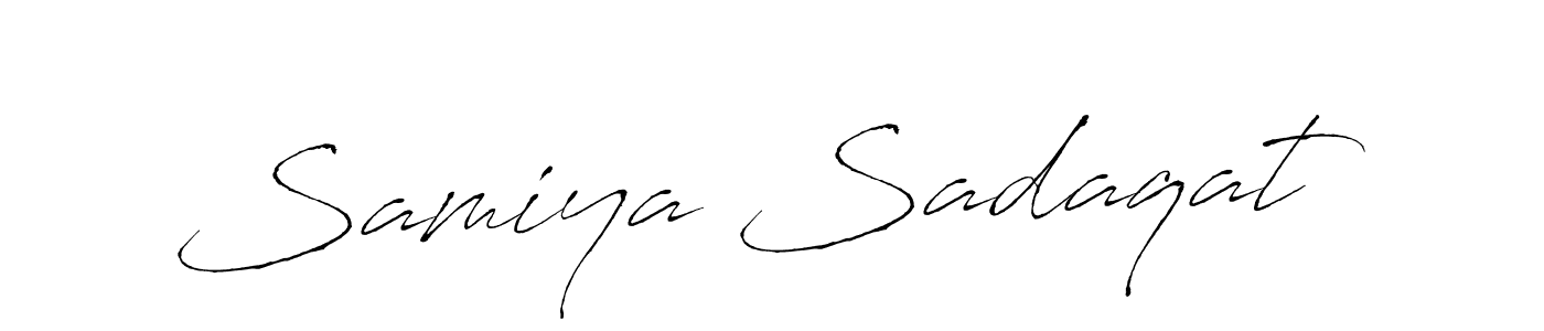 You should practise on your own different ways (Antro_Vectra) to write your name (Samiya Sadaqat) in signature. don't let someone else do it for you. Samiya Sadaqat signature style 6 images and pictures png