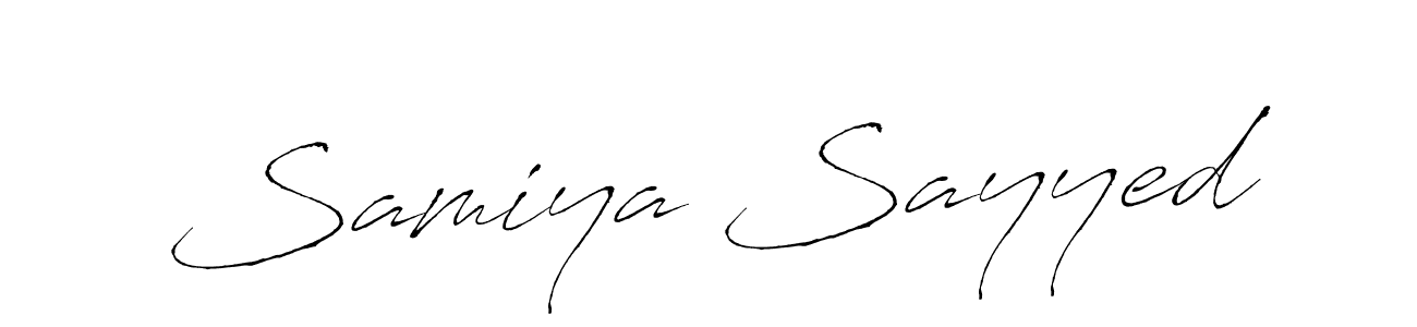 Make a beautiful signature design for name Samiya Sayyed. Use this online signature maker to create a handwritten signature for free. Samiya Sayyed signature style 6 images and pictures png