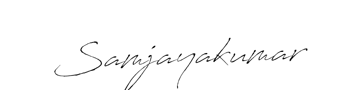 You should practise on your own different ways (Antro_Vectra) to write your name (Samjayakumar) in signature. don't let someone else do it for you. Samjayakumar signature style 6 images and pictures png