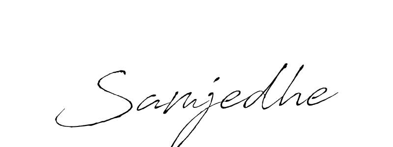 Antro_Vectra is a professional signature style that is perfect for those who want to add a touch of class to their signature. It is also a great choice for those who want to make their signature more unique. Get Samjedhe name to fancy signature for free. Samjedhe signature style 6 images and pictures png