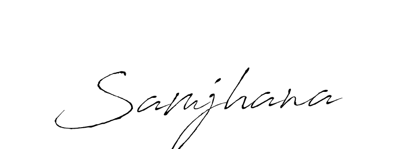 How to make Samjhana signature? Antro_Vectra is a professional autograph style. Create handwritten signature for Samjhana name. Samjhana signature style 6 images and pictures png