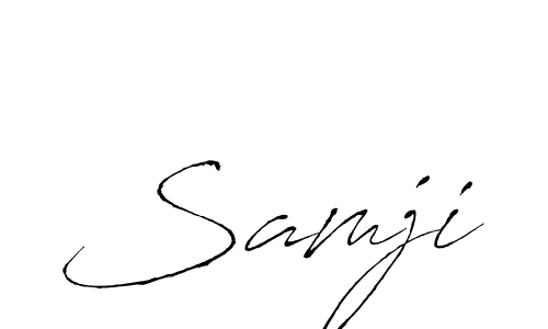 Use a signature maker to create a handwritten signature online. With this signature software, you can design (Antro_Vectra) your own signature for name Samji. Samji signature style 6 images and pictures png