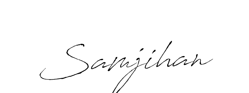 Make a beautiful signature design for name Samjihan. With this signature (Antro_Vectra) style, you can create a handwritten signature for free. Samjihan signature style 6 images and pictures png