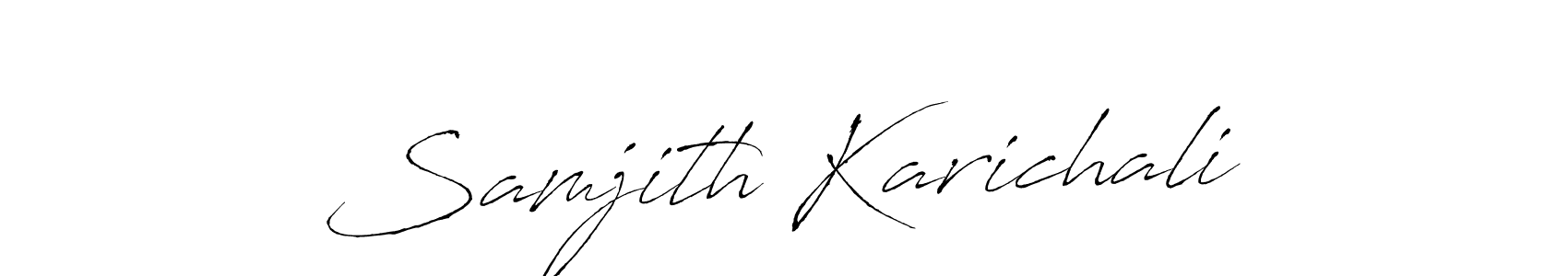 It looks lik you need a new signature style for name Samjith Karichali. Design unique handwritten (Antro_Vectra) signature with our free signature maker in just a few clicks. Samjith Karichali signature style 6 images and pictures png