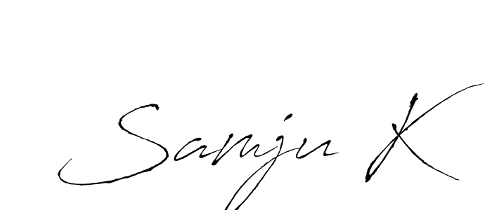 It looks lik you need a new signature style for name Samju K. Design unique handwritten (Antro_Vectra) signature with our free signature maker in just a few clicks. Samju K signature style 6 images and pictures png