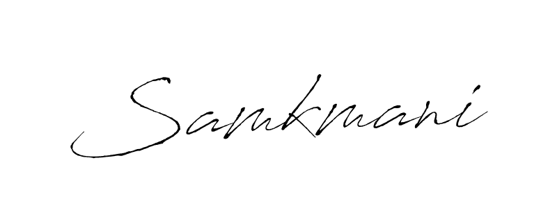 Use a signature maker to create a handwritten signature online. With this signature software, you can design (Antro_Vectra) your own signature for name Samkmani. Samkmani signature style 6 images and pictures png