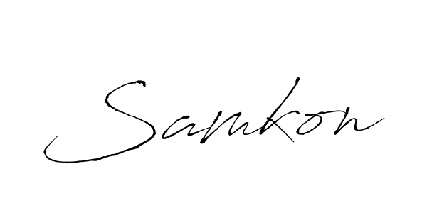 Samkon stylish signature style. Best Handwritten Sign (Antro_Vectra) for my name. Handwritten Signature Collection Ideas for my name Samkon. Samkon signature style 6 images and pictures png