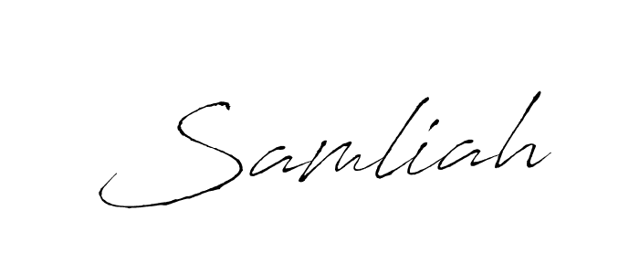Similarly Antro_Vectra is the best handwritten signature design. Signature creator online .You can use it as an online autograph creator for name Samliah. Samliah signature style 6 images and pictures png