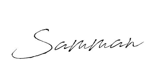 Use a signature maker to create a handwritten signature online. With this signature software, you can design (Antro_Vectra) your own signature for name Samman. Samman signature style 6 images and pictures png