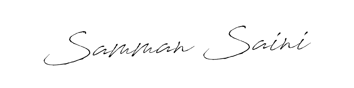 How to make Samman Saini signature? Antro_Vectra is a professional autograph style. Create handwritten signature for Samman Saini name. Samman Saini signature style 6 images and pictures png