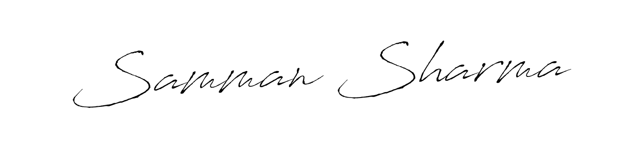 How to make Samman Sharma signature? Antro_Vectra is a professional autograph style. Create handwritten signature for Samman Sharma name. Samman Sharma signature style 6 images and pictures png