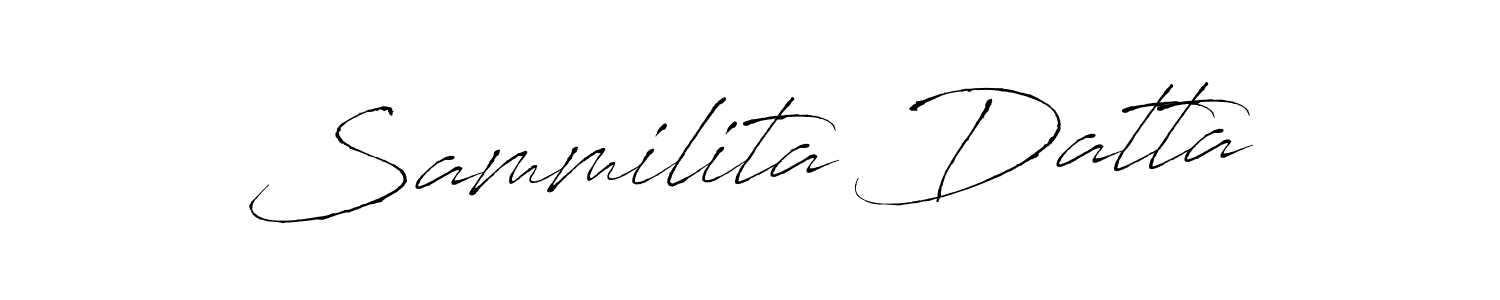 How to make Sammilita Datta signature? Antro_Vectra is a professional autograph style. Create handwritten signature for Sammilita Datta name. Sammilita Datta signature style 6 images and pictures png