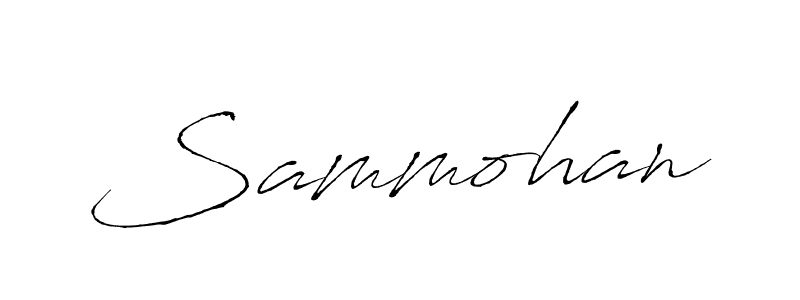 Use a signature maker to create a handwritten signature online. With this signature software, you can design (Antro_Vectra) your own signature for name Sammohan. Sammohan signature style 6 images and pictures png