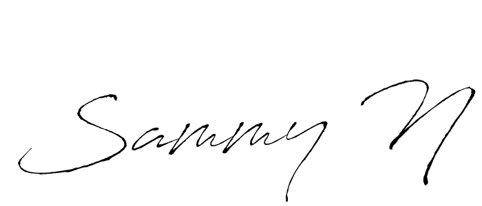Make a beautiful signature design for name Sammy N. With this signature (Antro_Vectra) style, you can create a handwritten signature for free. Sammy N signature style 6 images and pictures png