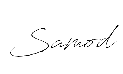Make a beautiful signature design for name Samod. With this signature (Antro_Vectra) style, you can create a handwritten signature for free. Samod signature style 6 images and pictures png